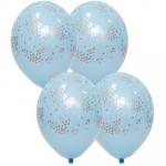 Набор воздушных шаров BL 14" (30см) Конфетти на голубом 5шт. 1103-1903