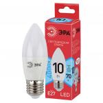 Лампа светодиодная ЭРА, 10(70)Вт, цоколь Е27,свеча,нейтральный белый,25000ч,ECO LED B35-10W-4000-E27