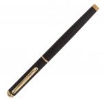 Ручка подарочная перьевая BRAUBERG Maestro, СИНЯЯ, корпус черный с золотистыми деталями, 143471