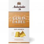 Кофе в капсулах AMBASSADOR "Gold Label", для кофемашин Nespresso, 10 шт. х 5 г, ш/к 39062