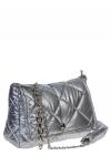 Женская сумка из водооталкивающей ткани, цвет серебро
