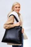 Женская сумка-шоппер и зискусственной кожи, цвет черный
