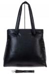 Женская сумка-шоппер и зискусственной кожи, цвет черный