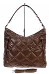 Женская сумка-шоппер из водооталкивающей ткани, цвет коричневый