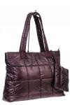 Cтильная женская сумка-шоппер из водооталкивающей ткани, цвет винно-красный