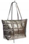 Женская сумка-шоппер из водооталкивающей ткани, цвет золото