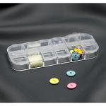 1528829 Контейнер для бисера 12 отделений с номерами 13*5*1,5см прозрачный