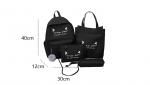 0076-4 черн Комплект сумок женский (40х30х12)