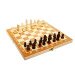 Игра настольная 3 в 1 "Лучший игрок" (шахматы, нарды, шашки) 12*24*3см, дер.доска, пласт. фигурки