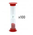 Песочные часы красные на 30 секунд (100 шт.)