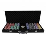 Фабрика Покера: Премиум-набор из 500 фишек для покера с номиналом в кожаном кейсе