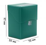 Пластиковая коробочка Blackfire вертикальная - Зелёная (80+ карт)