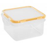 "Modena" Контейнер для продуктов пластмассовый 0,4л, квадратный, прозрачный, подходит для СВЧ (Россия)
