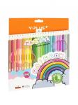 Цветные карандаши пастельные Rainbow Pastel, трехгранные, набор 24 цвета + точилка