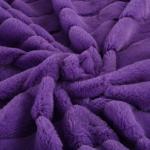 Плед пушистый Lusnug теплый мягкий Темно-фиолетовый 2019-C09 200x220