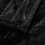 Плед пушистый Lusnug теплый мягкий Черный 2019-C13 200x220