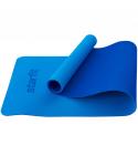 Коврик для йоги и фитнеса FM-201, TPE, 173x61x0,6 см, синий/темно-синий