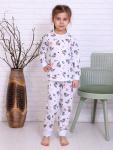 Пижама детская с брюками на манжетах (ассорти)
