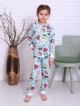 Пижама детская с брюками на манжетах (ассорти)