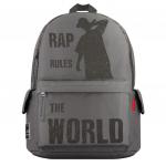 РЮКЗАК МОЛОДЕЖНЫЙ СЕРЫЙ "RAP.THE WORLD"