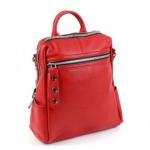 Женский кожаный рюкзак BEATA. Красный