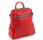 Женский кожаный рюкзак BEATA. Красный