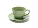 Чашка с блюдцем 260мл Lykke, цвет Зеленый (керамика) FISSMAN 6348