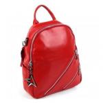 Женский кожаный рюкзак MIRA. Красный