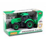 Трактор "Прогресс" сельскохозяйственный инерционный (зелёный) (в коробке)