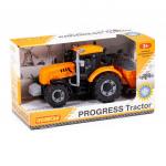 Трактор "Прогресс" сельскохозяйственный инерционный (оранжевый) (в коробке)