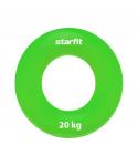 Эспандер кистевой ES-404 "Кольцо", диаметр 8,8 см, 20 кг, силикогель, зеленый