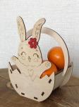 Коробка Кролик в яйце с ручкой  13,5 х 10,5 х 8 см, высота с ушами 20 см