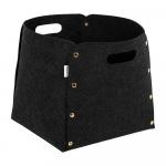 QWERTY Корзина для хранения из фетра, 30*30*30 см, 27 л, цвет темно-серый /24/6