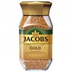 Кофе растворимый JACOBS Gold, сублимированный, 190г, стеклянная банка, ш/к 79650