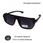 Солнцезащитные мужские очки BENTLEY, поляризованные, чёрные с коричневыми дужками, 54132-Р2016 С5, арт.354.094