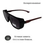 Солнцезащитные мужские очки BENTLEY, поляризованные, чёрные с коричневыми дужками, 54132-Р2016 С5, арт.354.094
