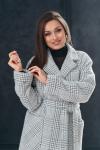 *Пальто женское демисезонное 20550 (серый/клетка)