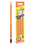 Чернографитные пластиковые карандаши WE-TRI, HB, с ластиком. Корпус оранжевый.