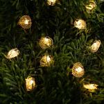 Гирлянда "Нить" 4.5 м с насадками "Сердца", IP44, тёмная нить, 30 LED, свечение тёплое белое, 2 режима, солнечная батарея
