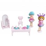 *Nily Baby Игровой набор "Дом с каретой" (1 этаж, 15,5х24,5 см, куклы 8,5 см, карета, лошадь, мебель)