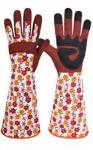 Перчатки полиэстер для защиты от роз "Golden rose-Полевые цветы" с удлиненными рукавами