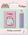 PUIS-UA1-215-BL2 Набор ластиков фигурных 2 шт. (книжка и карандаш). Pusheen