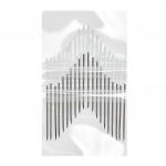 01878 Иглы ручные BLACK Sharps, №7, белое ушко, 20 шт PONY