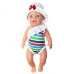 Купальник и панамка для куклы Baby Born ростом 43 см
