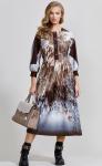 Платье Teffi style 1592молочный шоколад + кристаллы