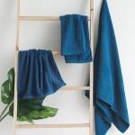 Махровое полотенце "Светофор"-синий 30*50 см хлопок 100%
