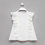 Блузка для девочки MINAKU: Cotton Collection цвет белый, рост 158