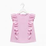 Блузка для девочки MINAKU: Cotton Collection цвет светло-сиреневый, рост 116