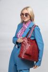 Женская сумка с из мягкой экокожи, цвет красный