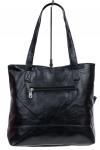 Женская сумка с из мягкой экокожи, цвет черный